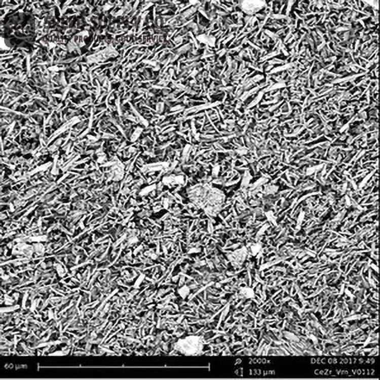 Nanofibres broyées à l'oxyde de cérium et de zirconium