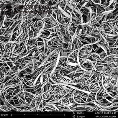 Nanofibres d'oxyde de cérium et de zirconium